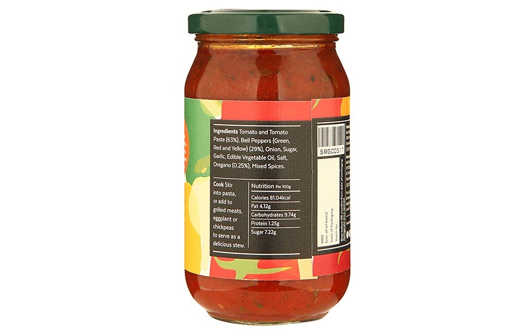 Aamra Roasted Garlic & Bell Pepper Sauce   Glass Jar  365 grams